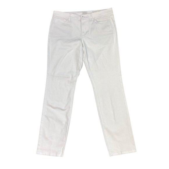 *J. Jill Jeans Womens Size10 White Slim Ankle Authentic Fit Casual Quiet Luxury - Picture 1 of 4